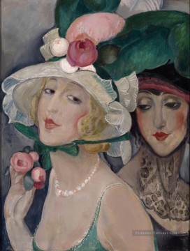Deux cocottes avec des chapeaux Lili et une amie Gerda Wegener Peinture à l'huile